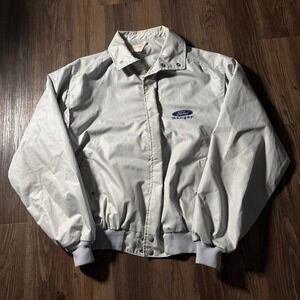 Vintage Ford Ranger Jacket Mens Size L King Louie Pro Fit Light Gray‎